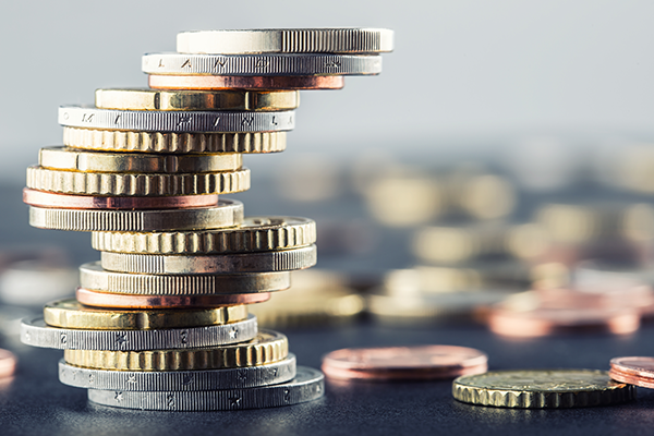 Pile of EURO coins